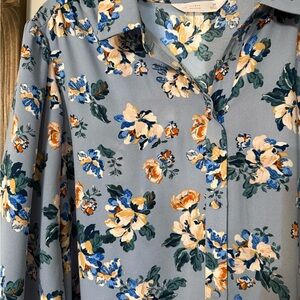 Floral Button-Up Blouse